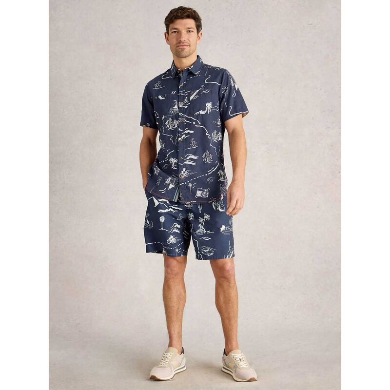 White Stuff Map Print Volley Swimshort image number 3
